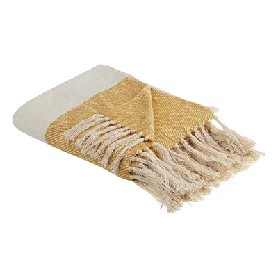 Blanket x cm Beige and Orange SALME