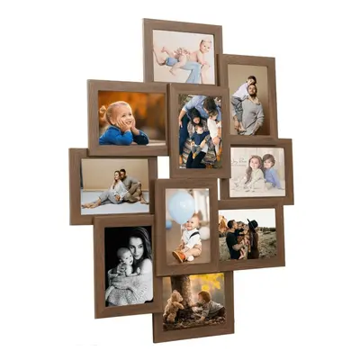 (10 x (10 x cm)) vidaXL Collage Photo Frame MDF for 10x(13x18 cm)/10x(10x15 cm) Multi Colours