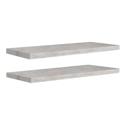 vidaXL 2x Floating Wall Shelves Concrete Grey MDF Wall Ledge Hanging Shelf