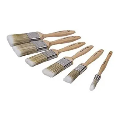 HAMILTON PRESTIGE SYNTHETIC BRISTLE FLAT PAINT BRUSH 5PC SET + SASH BRUSH