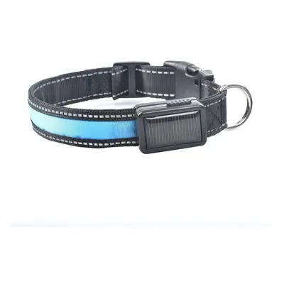 () Dog Pet Collar Solar Power USB Charging Electronic LED Flashing Light