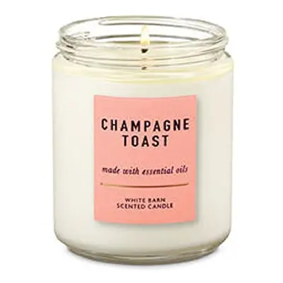 White Barn Bath & Body Works Single Wick Scented Candle Champagne Toast (Champagne Toast) Packag