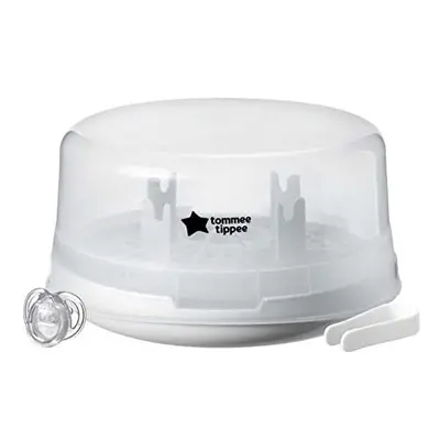 Tommee Tippee Steriliser, Microwave Steam Steriliser for Baby Bottles, 4-Minute Sterilisation Cy