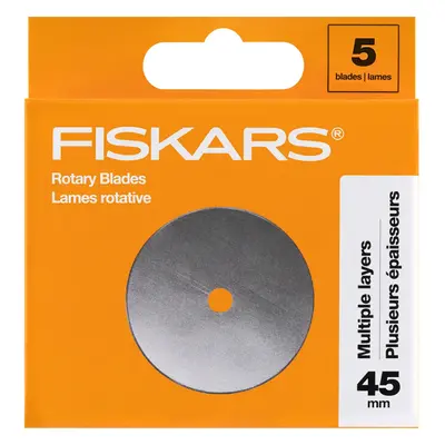 Fiskars Straight Rotary Blades 45mm 5/Pkg1065947