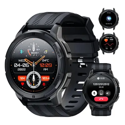 OUKITEL BT10 Smart Watch for Men, Bluetooth Voice Call for Android iOS Phone, 1.43" AMOLED Scree