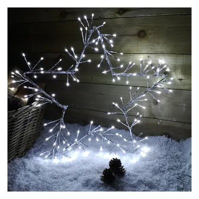 60cm Silver Christmas Star Ice White LED Indoor/Outdoor Christmas Decorations