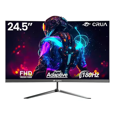 24.5 Inch 180Hz Curved Computer Monitor, Full HD 1080P Frameless Desktop Monitor, 1ms GTG with F