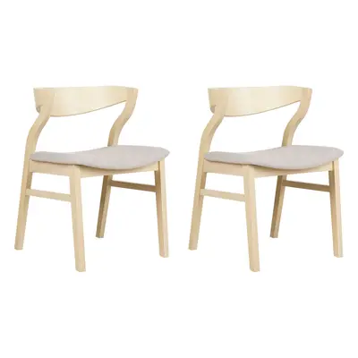 Set of Dining Chairs MAROA Wood Beige