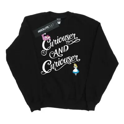 (M, Black) Disney Mens Alice In Wonderland Curiouser Sweatshirt