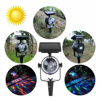 Auto Move LED RGB Solar Projector Light Outdoor Garden Spotlight