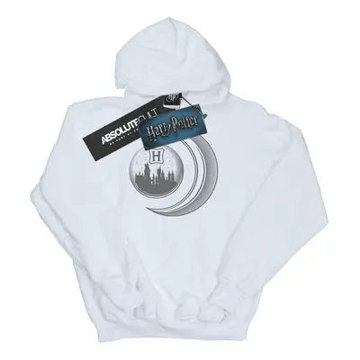 (S, White) Harry Potter Womens/Ladies Hogwarts Moon Hoodie