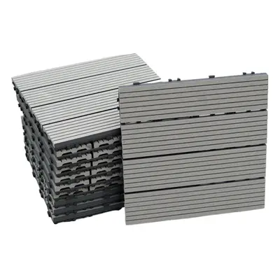 (Grey) x Composite Interlocking Floor Decking Tiles