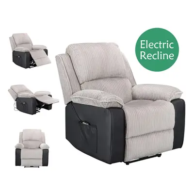 (Light Grey) WestWood Electric Recliner Armchair