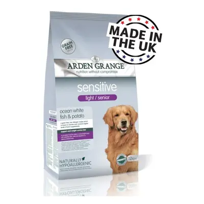 (12kg bag) Arden Grange Sensitive Senior/Light Grain-Free Ocean White Fish & Potato