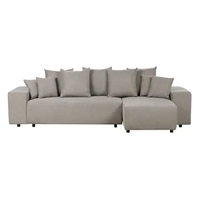 Corner Sofa LUSPA Taupe Fabric Left Hand