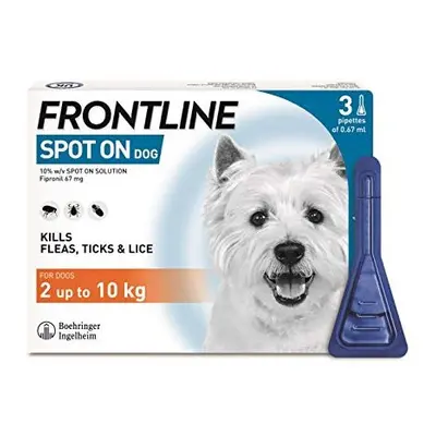 FRONTLINE Spot On Flea & Tick Treatment for Small Dogs (2-10 kg) - Pipettes