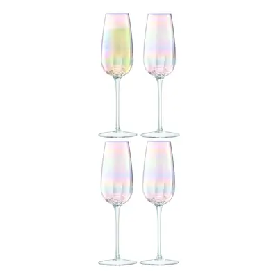 LSA International Pearl Champagne Flute 250ml, Mother Of Pearl, Set of