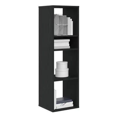 vidaXL Book Cabinet Black 34x31x112 cm Engineered Wood