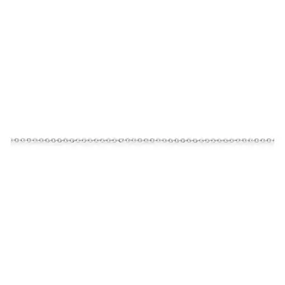 Jewelco London 9ct White Gold - Fine Trace - Pendant Chain Necklace - 1.05mm gauge - CNNR02912