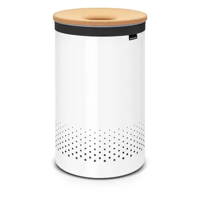 Brabantia Large Laundry Bin with Cork Lid, L - White