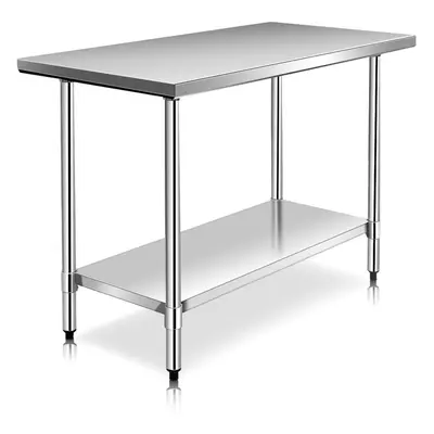 Stainless Steel Rolling Work Table Catering Table Kitchen Prep Table