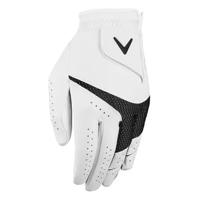 callaway golf Weather Spann Premium Synthetic golf glove (White 2-Pack Standard Medium Worn on L