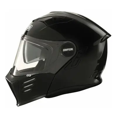 (S) Simpson Darksome Solid ECE 22.06 Flip-Up Helmet Black