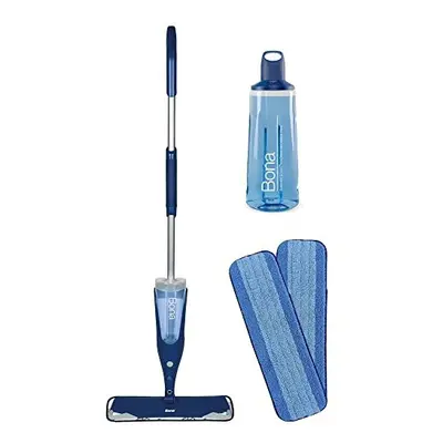 Bona Premium Spray Mop Kit for Wood Floors + Extra Bona Microfibre Cleaning Pad