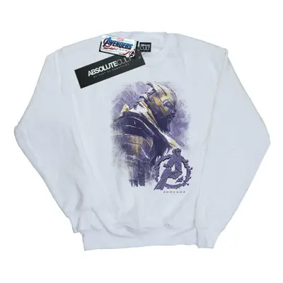 (XXL, White) Marvel Mens Avengers Endgame Thanos Brushed Sweatshirt