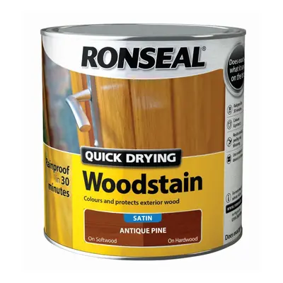 Ronseal 2.5L Woodstain Quick Dry Satin - Antique Pine