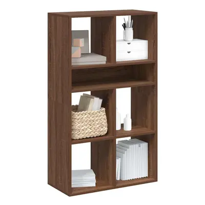 vidaXL Book Cabinet Brown Oak 66x31x112 cm Engineered Wood