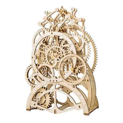 Pendulum Clock: Mechanical Gears: ROKR Moving wooden 3D Puzzle model: Age plu