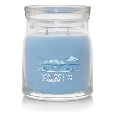 Yankee Candle Ocean Air Scented Signature 13oz Medium Jar 2Wick Candle Over Hours of Burn Time