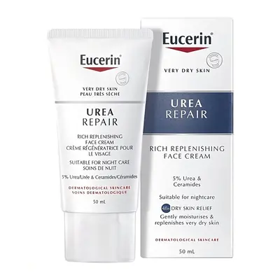 Eucerin Replenishing Skin Relief Face Cream (with 5% Urea) (50ml Dermatalogical Skincare Fragran