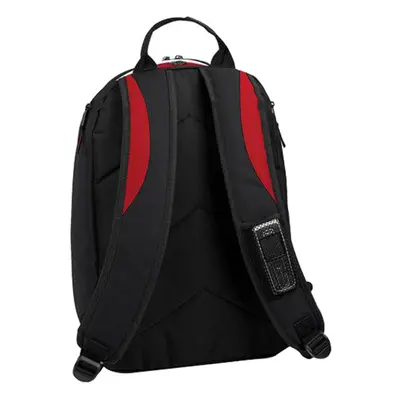 (One Size, Black/Classic Red/White) Bagbase Teamwear Backpack / Rucksack (21 Litres) (Pack of 2)