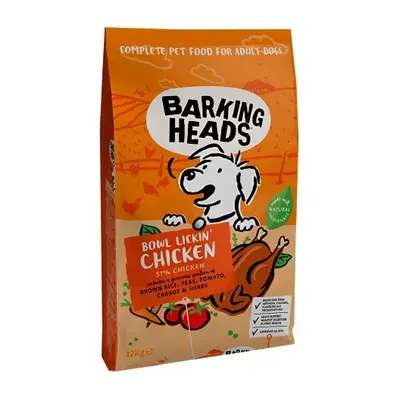 Barking Heads Dry Dog Food - Bowl Lickin' Chicken 12kg - 100% Natural Chicken - Good for Healthy