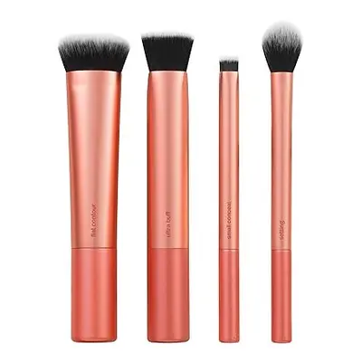 Real Techniques Face Base Makeup Brush Kit, For Concealer, Foundation, & Contour, Works With Liq