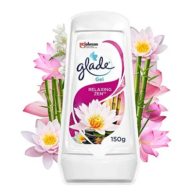 Glade Solid Gel Air Freshener, Odour Eliminator for Home & Bathroom, Relaxing Zen, Pack of (8 x 