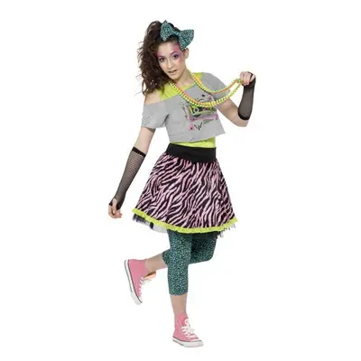 Smiffy's Teen's 80's Wild Child Costume, Top, Vest, Skirt, Leggings, Gloves & - costume wild chi