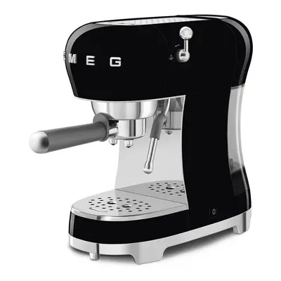 Smeg ECF02 Black Espresso Coffee Machine with Steam Wand (Black)