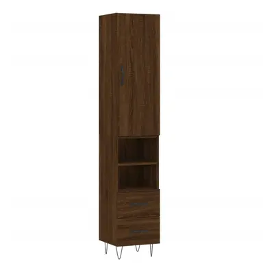 (brown oak, drawers shelves) vidaXL Highboard Sideboard Storage Cabinet Home Side Cabinet Engine