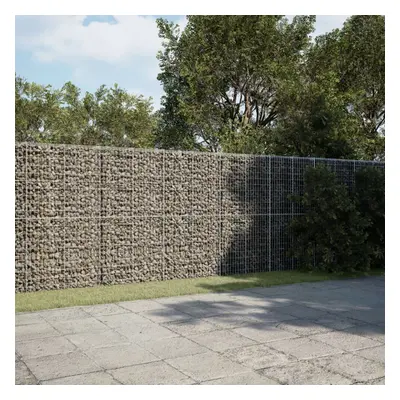 vidaXL Gabion Basket with Cover 1100x100x200 cm Galvanised Iron