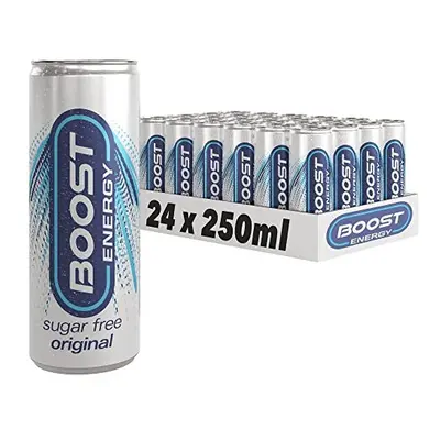 Boost Energy Drink Sugar Free Original Flavour, 250ml x pack, Vegan Friendly Great Tasting Energ