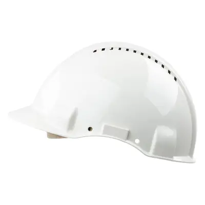 3M G3000D White Vented Short-Peak Slip-Ratchet Safety Helmet