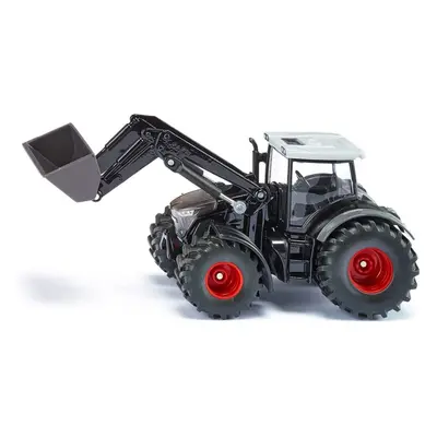 siku 1990, Fendt Vario with Front Loader, Toy Tractor, 1:50, Metal/Plastic, Black, Moving Bucket