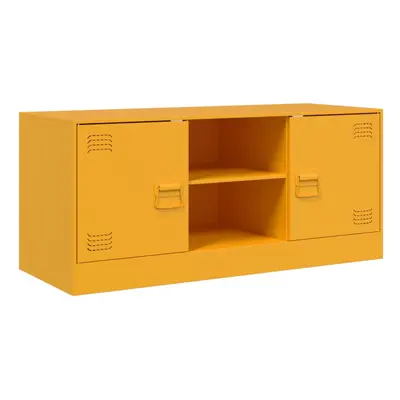 (mustard yellow) vidaXL TV Cabinet TV Stand TV Unit Entertainment Centre Mustard Yellow Steel