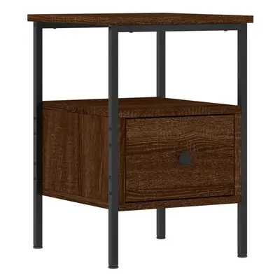 (brown oak) vidaXL Bedside Cabinet Bedside Table Side Table Sonoma Oak Engineered Wood