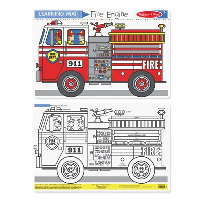 Melissa & Doug Fire Engine Color A Mat, EA