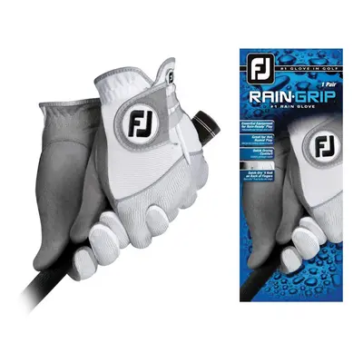 FootJoy Men's RainGrip Pair Golf Glove White X-Large Pair