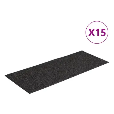 vidaXL 15x Self-adhesive Stair Mats Rectangular Anthracite Stair Protector